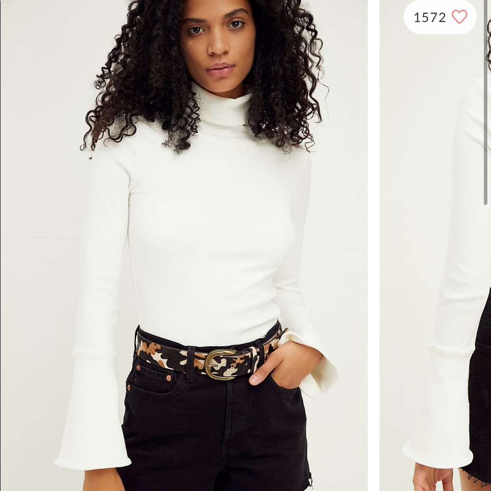 NWOT white free people sydney layering long sleeve